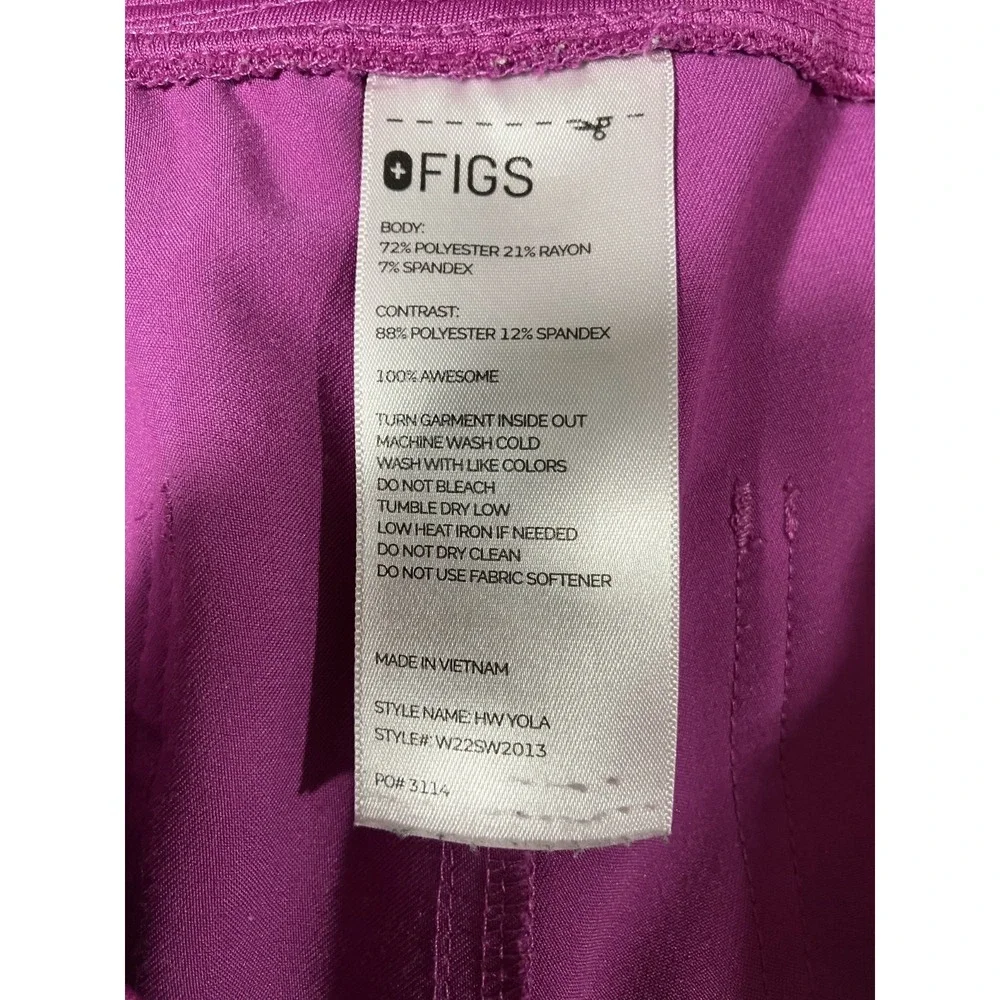 FIGS HW Yola Cargo Scrub Pants Women's Size XL Purple Uniform Medical Utility